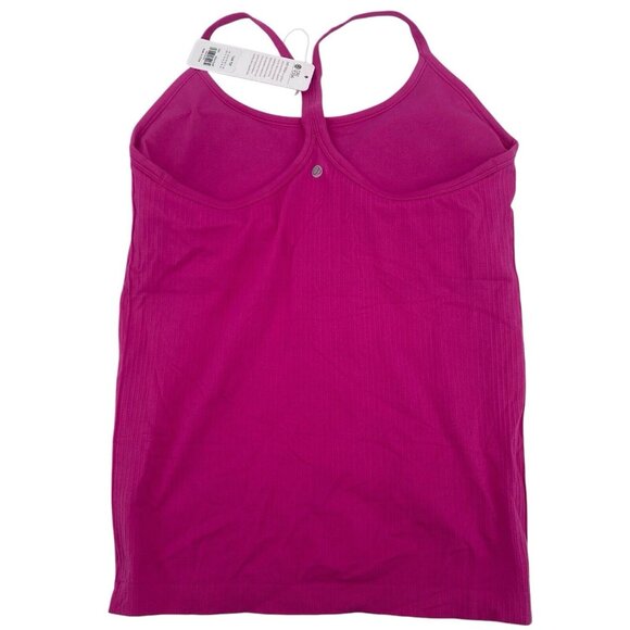 CRZ YOGA Women's L / 12 Yoga Slim Fit Seamless Built-in Bra Tank Top Pink NWT - Picture 3 of 8